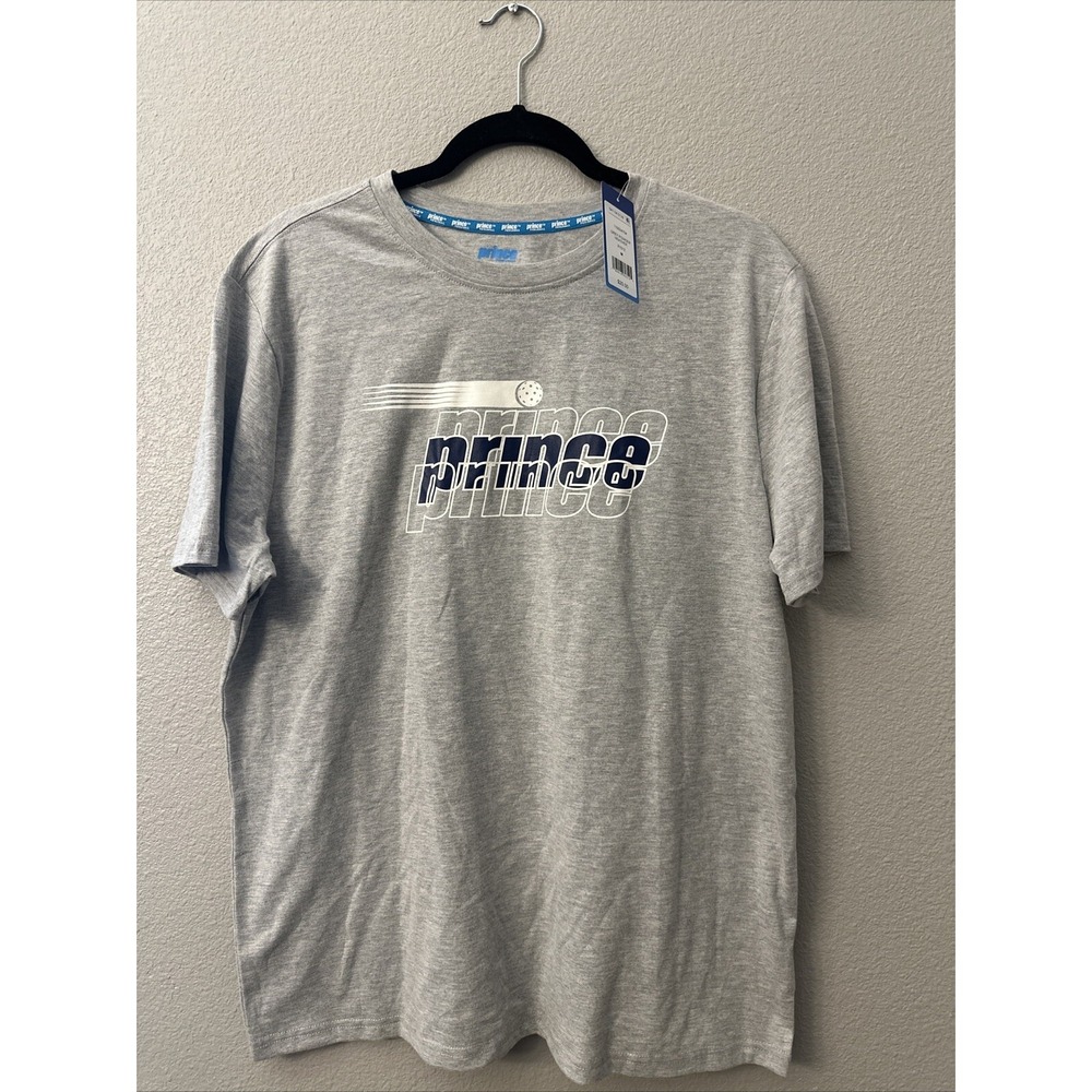 NWT Prince Pickleball Men's Grey Powder Heather T-Shirt‎ Size Medium